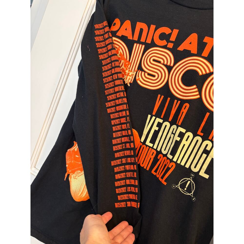 Panic! At The Disco Viva Las Vengeance Tour 2022 Long Sleeve Tee Black Small - Picture 3 of 5